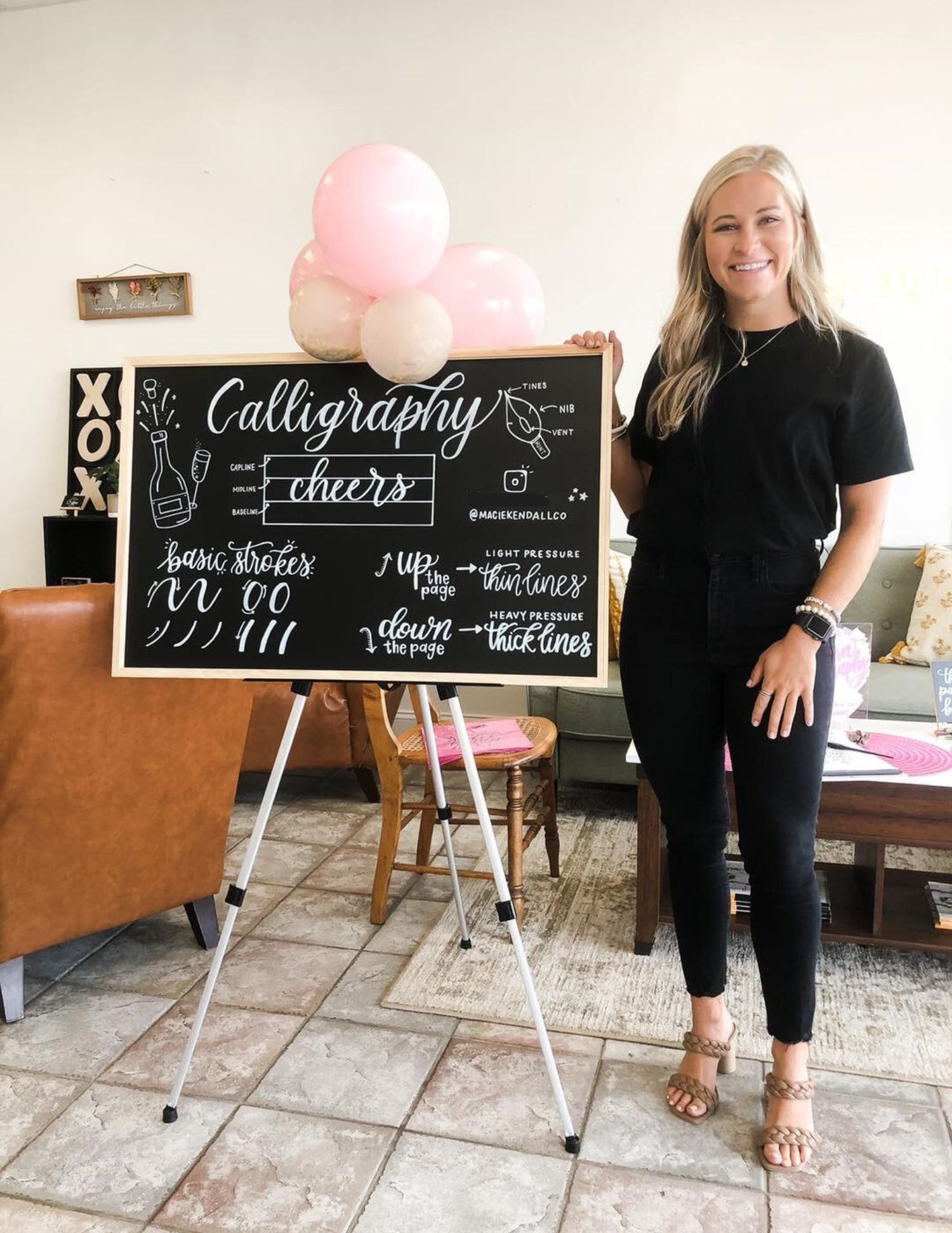 Learn Calligraphy in Macon Warner Robins Georgia with Macie Beginner Calligraphy Class