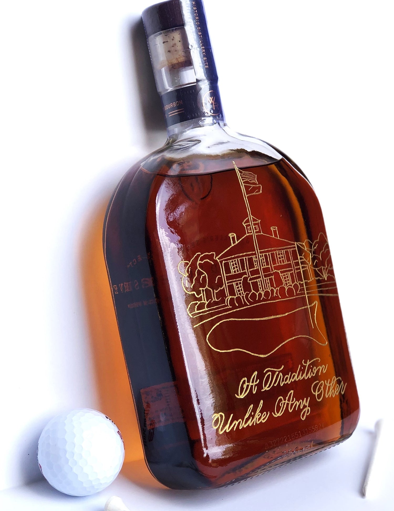 Hand Engraving Calligraphy on Bottle of Bourbon for Experiential Marketing and Brand Activation